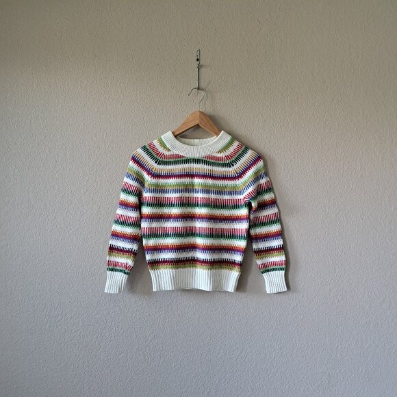 ❤️J. Crew "The Reeds" Modern Preppy Multicolor Striped Knit Sweater XXS - Picture 2 of 10